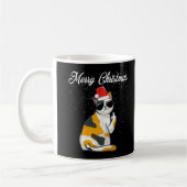 Frohe Weihnachtskat Middle Finger Rude Xmas Ugly C Kaffeetasse (Links)