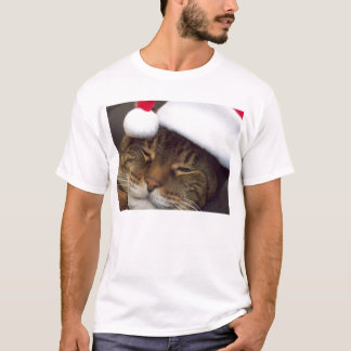 Frohe Weihnachtskat mit Weihnachtsmannmütze Shirt