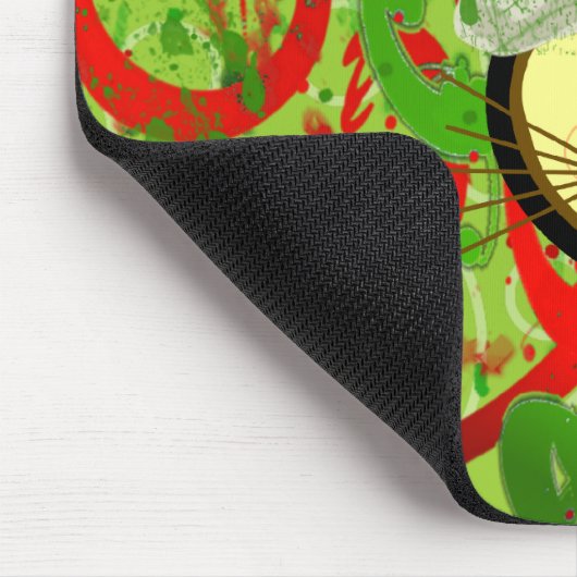 Frohe Weihnachtskat Mousepad (Ecke)