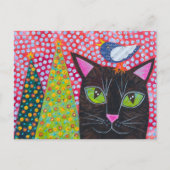 Frohe Weihnachtskat Postkarte (Vorderseite)