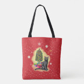 Frohe Weihnachtskat Tasche (Rückseite)