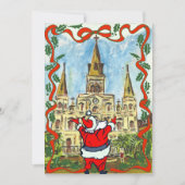 Frohe WeihnachtsKathedrale Santa Feiertagskarte (Vorderseite)