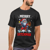 Frohe Weihnachtskatschmas Catcher Softball-Kostüm T-Shirt (Vorderseite)
