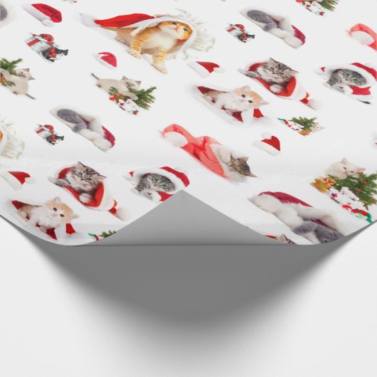 Frohe Weihnachtskätzchen 2 Packpapier (Ecke)