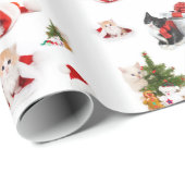 Frohe Weihnachtskätzchen 2 Packpapier (Rolleneckpunkt)