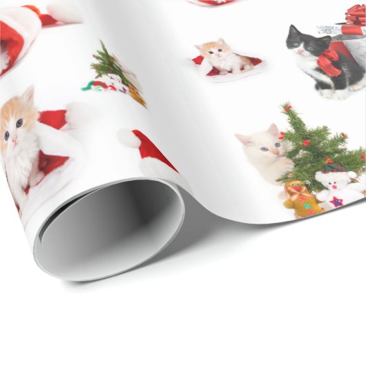 Frohe Weihnachtskätzchen 2 Packpapier (Rolleneckpunkt)