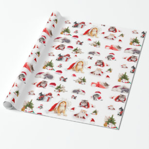 Frohe Weihnachtskätzchen 2 Umhüllungspapier Geschenkpapier