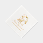 Frohe Weihnachtskatze aus der Familie Servietten Mit Folie (Rechts)