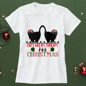 Frohe Weihnachtskatze Funny Niedlich Personalize H T-Shirt