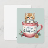 Frohe Weihnachtskatze in einer Tasse - Weihnachten (Vorne/Hinten)