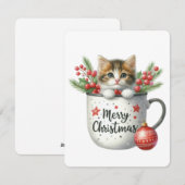 Frohe Weihnachtskatze in einer Tasse - Weihnachten (Vorne/Hinten)