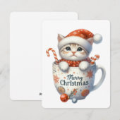 Frohe Weihnachtskatze in einer Tasse - Weihnachten (Vorne/Hinten)