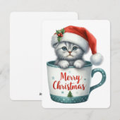 Frohe Weihnachtskatze in einer Tasse - Weihnachten (Vorne/Hinten)