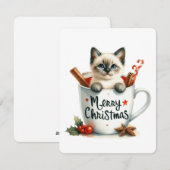 Frohe Weihnachtskatze in einer Tasse - Weihnachten (Vorne/Hinten)