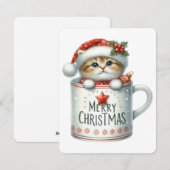 Frohe Weihnachtskatze in einer Tasse - Weihnachten (Vorne/Hinten)