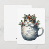 Frohe Weihnachtskatze in einer Tasse - Weihnachten (Vorne/Hinten)