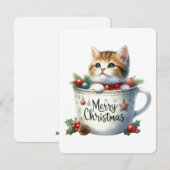 Frohe Weihnachtskatze in einer Tasse - Weihnachten (Vorne/Hinten)