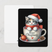 Frohe Weihnachtskatze in einer Tasse - Weihnachten (Vorne/Hinten)