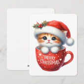Frohe Weihnachtskatze in einer Tasse - Weihnachten (Vorne/Hinten)