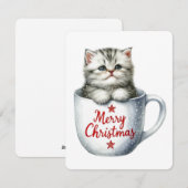 Frohe Weihnachtskatze in einer Tasse - Weihnachten (Vorne/Hinten)