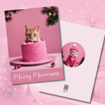 Frohe Weihnachtskatze in Kuchen niedliche Ingwer K