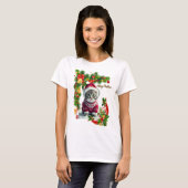 Frohe Weihnachtskatze T-Shirt (Vorne ganz)