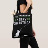 Frohe Weihnachtskatze Ugly Sweater Tasche (Von Nahem)