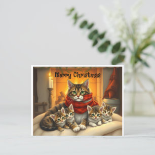Frohe Weihnachtskatzen Feiertagspostkarte