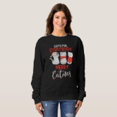 Frohe Weihnachtskatzen für Katzen Sweatshirt (Vorne ganz)