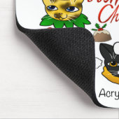 Frohe Weihnachtskatzen Mousepad (Ecke)