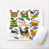 Frohe Weihnachtskatzen Mousepad (Mit Mouse)
