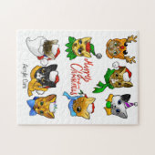 Frohe Weihnachtskatzen Puzzle (Horizontal)