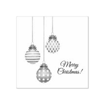 Frohe Weihnachtskautschuk-Briefmarke mit Ornamente