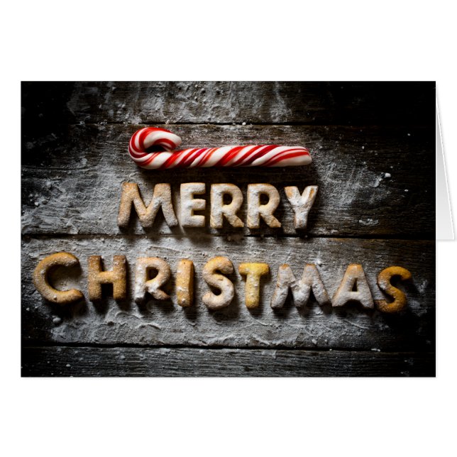 Frohe Weihnachtskekse - 4x5Christmas Faltkarte (Vorderseite (Horizontal))