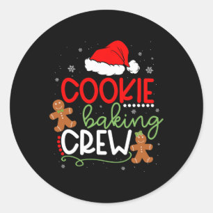 Frohe Weihnachtskekse Backen Crew Ginger Santa Pa Runder Aufkleber