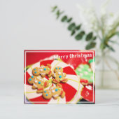 Frohe Weihnachtskekse Feiertagspostkarte (Stehend Vorderseite)