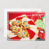 Frohe Weihnachtskekse Feiertagspostkarte (Vorne/Hinten)