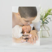 Frohe Weihnachtskekse Gingerbread Foto-Karte Einladung (Stehend Vorderseite)