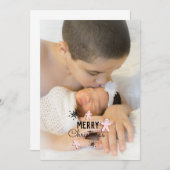 Frohe Weihnachtskekse Gingerbread Foto-Karte Einladung (Vorne/Hinten)