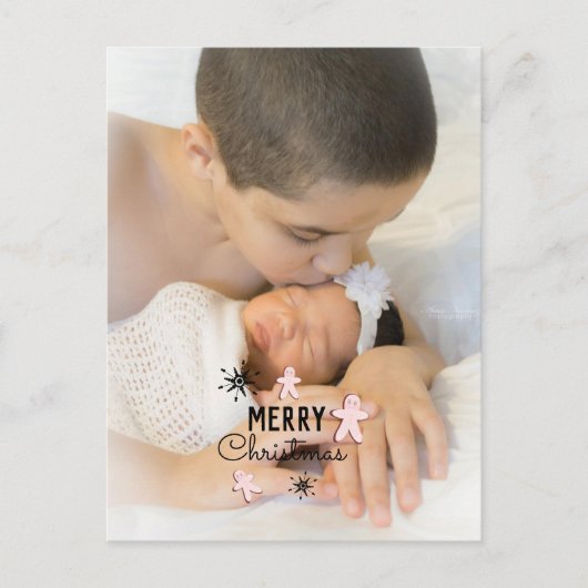 Frohe Weihnachtskekse Gingerbread Foto Postkarte (Vorderseite)