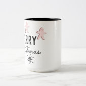 Frohe Weihnachtskekse Gingerbread Zweifarbige Tasse (Mittel)
