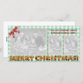 Frohe Weihnachtskekse Kariert Feiertagskarte (Vorne/Hinten)