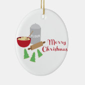Frohe Weihnachtskekse Keramik Ornament (Rechts)