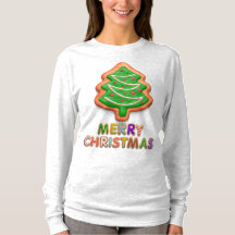 Frohe Weihnachtskekse Ladys Long Sleeve Shirt