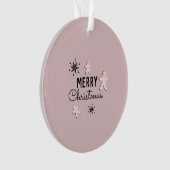 Frohe Weihnachtskekse Lebkuchen Pink Ornament (Vorderseite)
