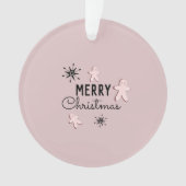Frohe Weihnachtskekse Lebkuchen Pink Ornament (Vorderseite)