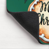 Frohe Weihnachtskekse mit Holly Berries Mousepad (Ecke)