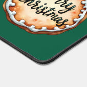 Frohe Weihnachtskekse mit Holly Berries Schreibtischunterlage (Ecke)