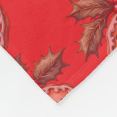 Frohe Weihnachtskekse mit Stechpalmenbeeren Rot Fleecedecke (Ecke)