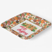 Frohe Weihnachtskekse Pappteller (Gewinkelt)